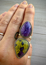 Load image into Gallery viewer, Charoite &amp; Atlantisite Ring