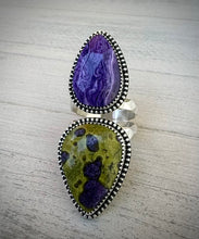 Load image into Gallery viewer, Charoite &amp; Atlantisite Ring