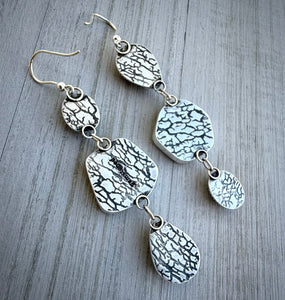 Triple Stoned Earrings