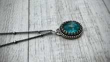 Load image into Gallery viewer, Oval Teal Kyanite Necklace