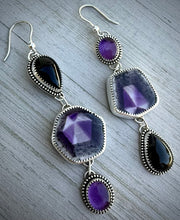 Load image into Gallery viewer, Triple Stoned Earrings