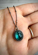 Load image into Gallery viewer, Oval Teal Kyanite Necklace