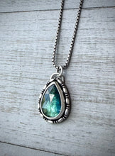 Load image into Gallery viewer, Teardrop Teal Kyanite Necklace