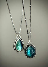 Load image into Gallery viewer, Oval Teal Kyanite Necklace