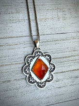Load image into Gallery viewer, Hand Stamped Carnelian Pendant