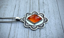 Load image into Gallery viewer, Hand Stamped Carnelian Pendant