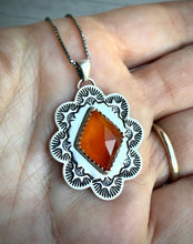 Load image into Gallery viewer, Hand Stamped Carnelian Pendant