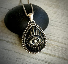 Load image into Gallery viewer, Obsidian Evil Eye Pendant