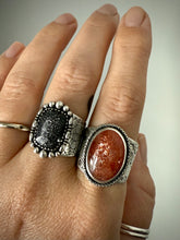 Load image into Gallery viewer, Sunstone Skull Wide Band Ring