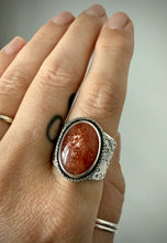 Load image into Gallery viewer, Sunstone Skull Wide Band Ring