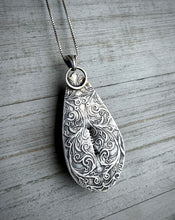Load image into Gallery viewer, Black Druzy Pendant