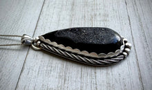Load image into Gallery viewer, Black Druzy Pendant