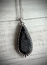 Load image into Gallery viewer, Black Druzy Pendant