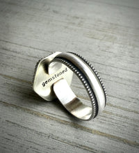 Load image into Gallery viewer, Confetti Sunstone Hex Ring