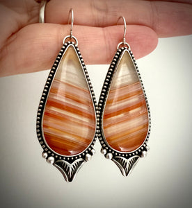 Banded Agate Drop Earrings