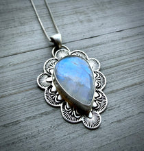 Load image into Gallery viewer, Hand Stamped Moonstone Pendant