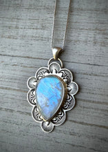 Load image into Gallery viewer, Hand Stamped Moonstone Pendant