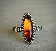 Load image into Gallery viewer, RESERVED: Hand Stamped Amber Ring