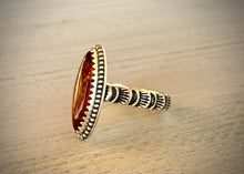 Load image into Gallery viewer, RESERVED: Hand Stamped Amber Ring