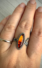 Load image into Gallery viewer, RESERVED: Hand Stamped Amber Ring