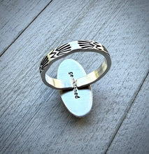 Load image into Gallery viewer, Hand Stamped Turquoise Ring