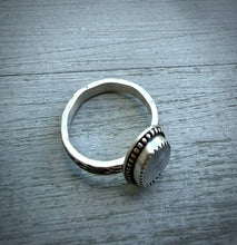 Load image into Gallery viewer, Hand Stamped Moonstone Ring