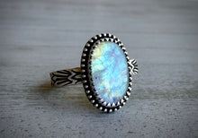 Load image into Gallery viewer, Hand Stamped Moonstone Ring