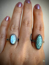 Load image into Gallery viewer, Hand Stamped Moonstone Ring