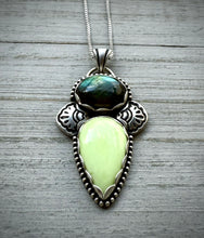 Load image into Gallery viewer, Labradorite &amp; Lemon Chrysoprase Pendant