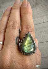 Load image into Gallery viewer, Multi Green Labradorite Ring