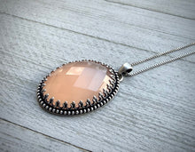 Load image into Gallery viewer, Fancy Peach Chalcedony Pendant