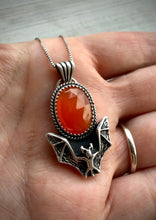 Load image into Gallery viewer, Carnelian Bat Pendant