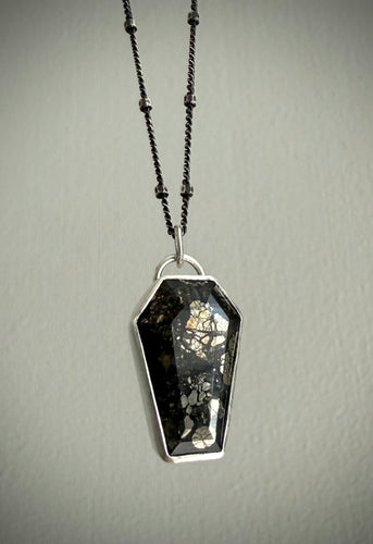 Marcasite Coffin Necklace