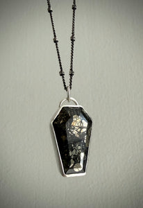 Marcasite Coffin Necklace