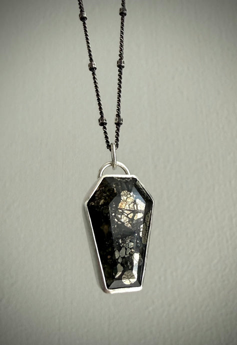 Marcasite Coffin Necklace