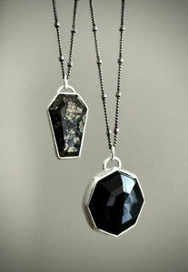 Marcasite Coffin Necklace