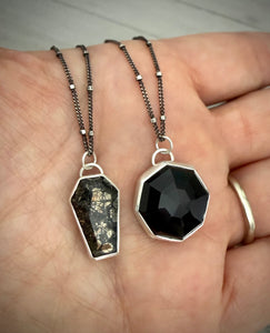 Marcasite Coffin Necklace