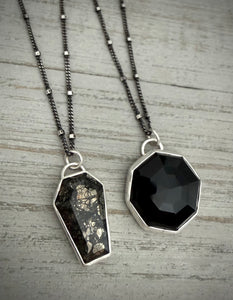 Marcasite Coffin Necklace
