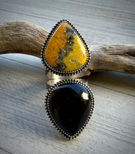 Load image into Gallery viewer, Bumblebee Jasper &amp; Onyx Double Stoned Ring