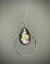 Load image into Gallery viewer, Stamped Abalone Aura Pendant