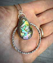 Load image into Gallery viewer, Stamped Abalone Aura Pendant