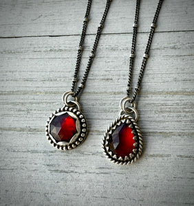 Round Garnet Necklace