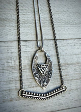 Load image into Gallery viewer, Hand Stamped Chevron Pendant