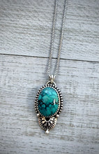 Load image into Gallery viewer, Hand Stamped Turquoise Pendant