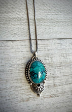 Load image into Gallery viewer, Hand Stamped Turquoise Pendant