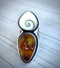 Load image into Gallery viewer, Shiva Shell &amp; Ammonite Ring