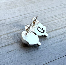 Load image into Gallery viewer, Pink Moonstone Stud Earrings