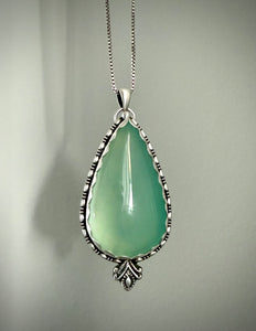 Aqua Chalcedony Pendant