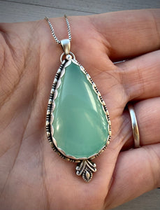 Aqua Chalcedony Pendant