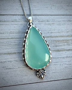 Aqua Chalcedony Pendant